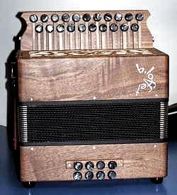 Diatonic accordion "Petit" model.  Click here for more info about my accordians